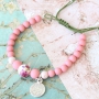 Cheerful bracelets with ceramic beads, macram&eacute; cord and DQ European metal charms!