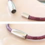 Top quality jewellery with stainless steel jewellery findings, genuine DQ leather and coloured elastic cord