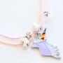 Cheerful kids necklaces and bracelets with colourful unicorns