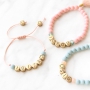 Macram&eacute; bracelets with Designer Quality metal letter beads