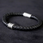 Robust men's jewellery with beads and DQ leather