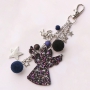 Sparkling keychains with angels and stars