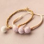 Festive bracelets with new shiny pompom charms
