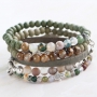 Create bracelets with new natural stone beads with a natural look