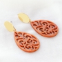 Make earrings yourself with resin pendants with DQ metal earrings