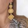 EASY earrings in soutache style with woven pendants and DQ metal