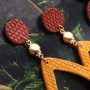 Do It Yourself: Statement earrings with faux leather pendants