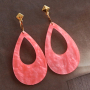 Modern statement earrings with resin pendants