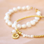 Create earrings and bracelets with freshwater pearl nuggets, like this: