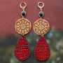 Make beautiful earrings in wintery colors with these facet pendants
