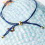 Making subtle bracelets with the new evil eye beads: