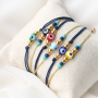 Making subtle bracelets with the new evil eye beads: