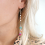 Get inspired: With natural stone charms you can make these trendy earrings