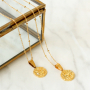 With the new brass TQ horoscope charms you can make these necklaces and earrings:
