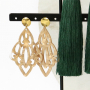 You can make your own earrings with brass TQ metal earring findings: