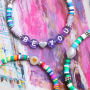 You can make these bracelets and necklaces with Katsuki beads, freshwater pearls and letter beads: