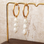 In this way you can create beautiful earrings of freshwater pearls yourself:
