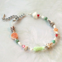 Read here how to make cheerful bracelets with the sea life and flower acrylic beads 