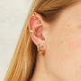 Take a look how to combine the zirconia ear cuffs with earrings
