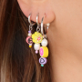 Creating fashionable charms with various acrylic beads and DQ European metal rainbow headpins