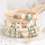 Summery bracelets and necklaces with various DQ Greek ceramic beads 