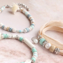 Summery bracelets and necklaces with various DQ Greek ceramic beads 