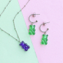 Inspiration to make colourful jewellery with gummy bear charms