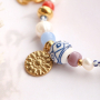 Inspiration to make unique jewellery with these hand painted ceramic beads