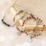 Use these round top faceted beads for a beautiful bracelet collection
