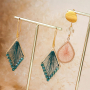How to design earrings with crocheted pendants