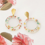 Create statement earrings with resin pendants