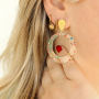 Create statement earrings with resin pendants