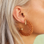 How to design earrings with rattan pendants