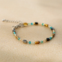 Create beautiful jewellery with glass beads with gold rim
