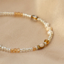 Create beautiful jewellery with glass beads with gold rim