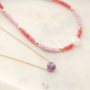 Design trendy necklaces with natural stone charms