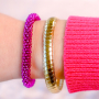 This is how to combine top faceted bracelets