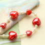 Inspiration time with ceramic beads in heart shape