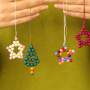 Design Christmas pendants with acrylic beads