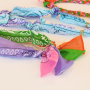 Create colourful necklaces and bracelets with bandana ribbon