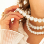Trendy sparkling glass bead pearl collection