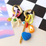 Create trendy jewellery with coloured keychain findings