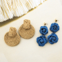 Inspiration time with raffia and denim earrings