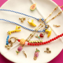 Create colourful jewellery with stainless steel charms