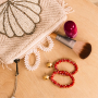 Inspiration with colourful faceted pendants 