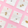 Minimalist jewellery with stainless steel rhinestone charms