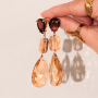 Crystal glass earrings for your party collection