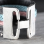 These tough-fancy bracelets made of Quote leather with chain are super fun to create yourself