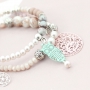 Trendy bracelets and earrings with Bohemian charms and fashionable beads