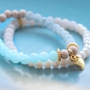 Trendy soft coloured jewellery and accessories with crackled opal glassbeads